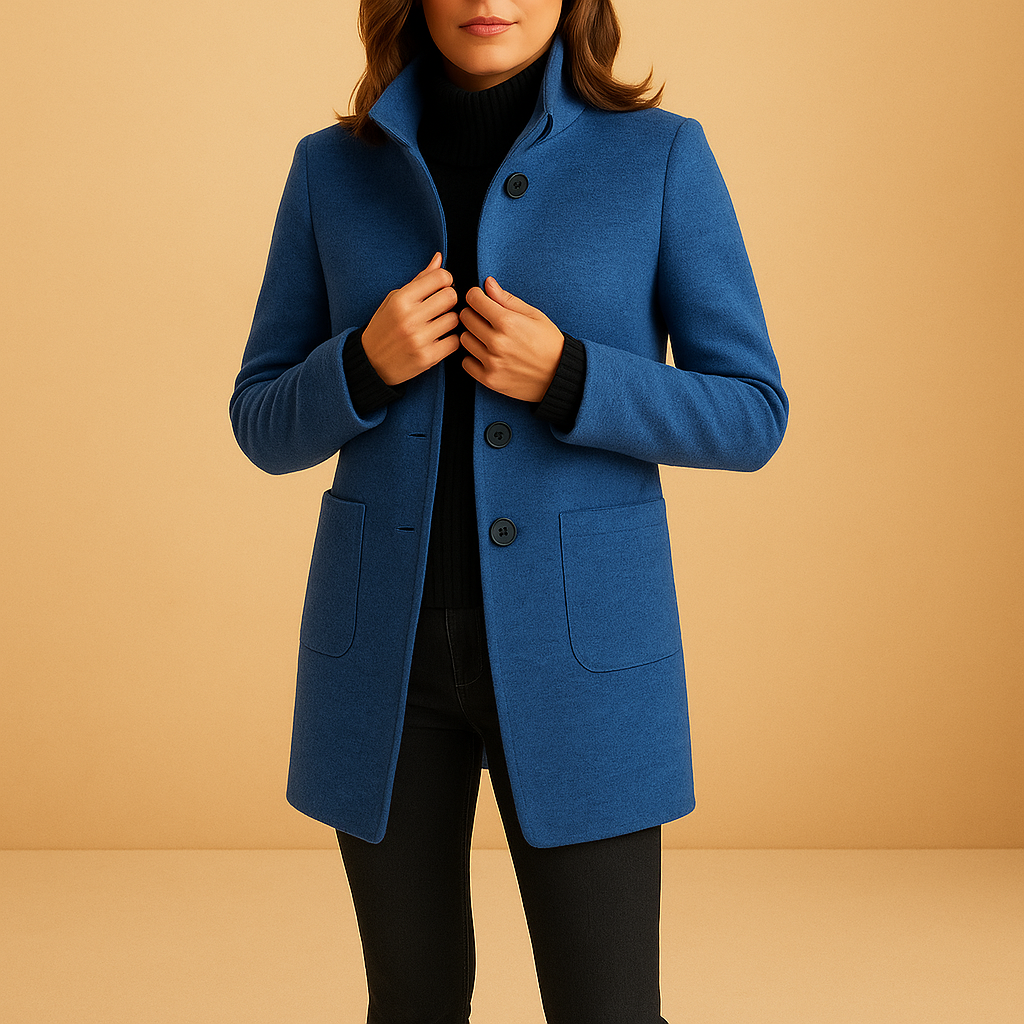 Cozy Winter Coat for Women | Relaxed Fit Wool Coat with Elegant Details 0