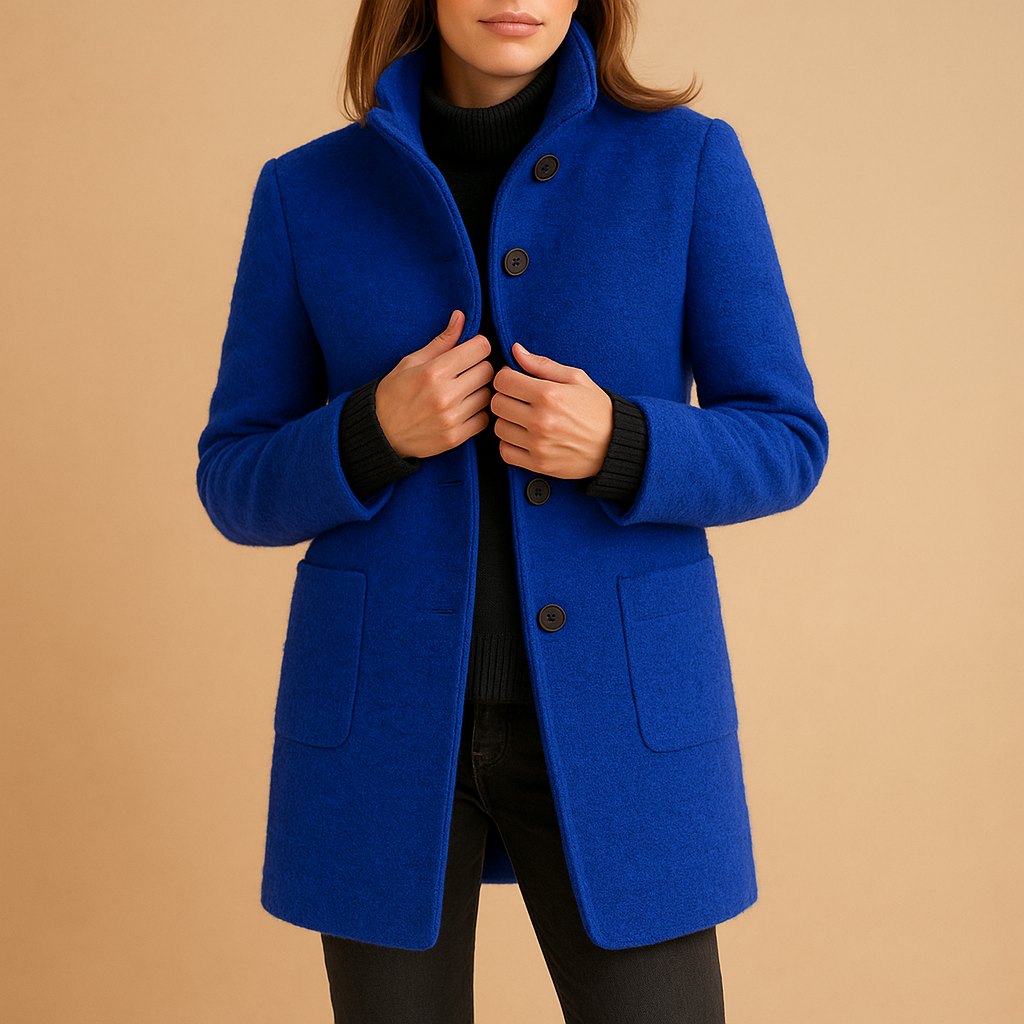 Cozy Winter Coat for Women | Relaxed Fit Wool Coat with Elegant Details 1